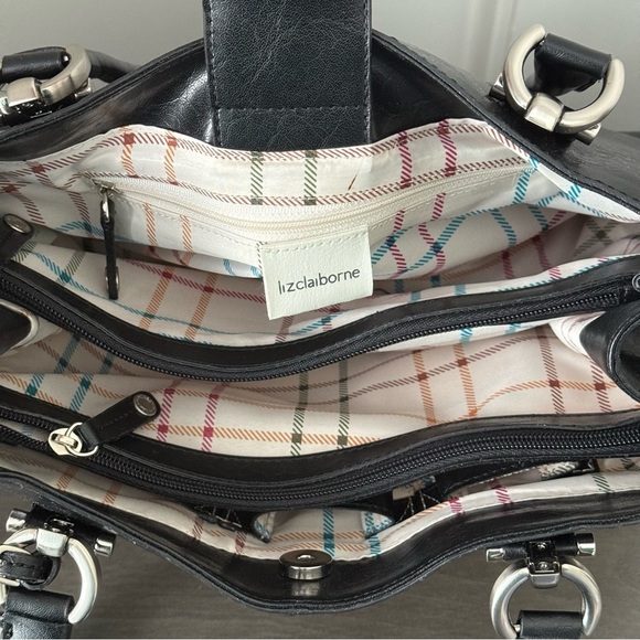 LIZ CLAIBORNE Black Shoulder/Hobo Handbag - Picture 10 of 13